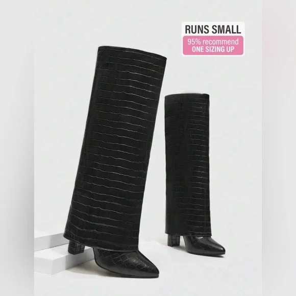 SHEIN Heeled Shark Boots - Picture 3 of 7